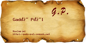 Gadó Pál névjegykártya